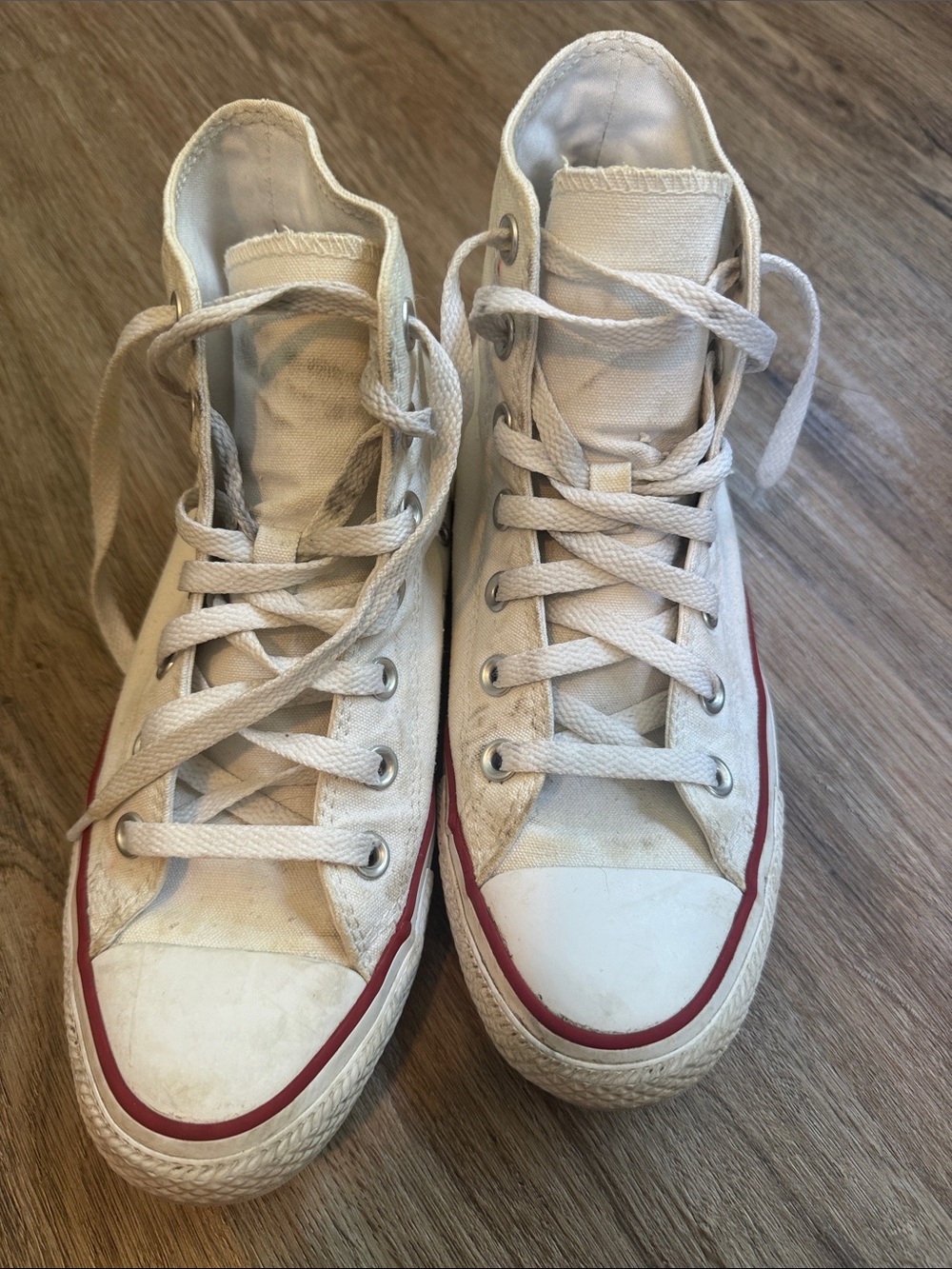 Iconic Canvas Converse Chuck Taylor All Star White High Top Sneakers M6/W8 - Picture 2 of 8